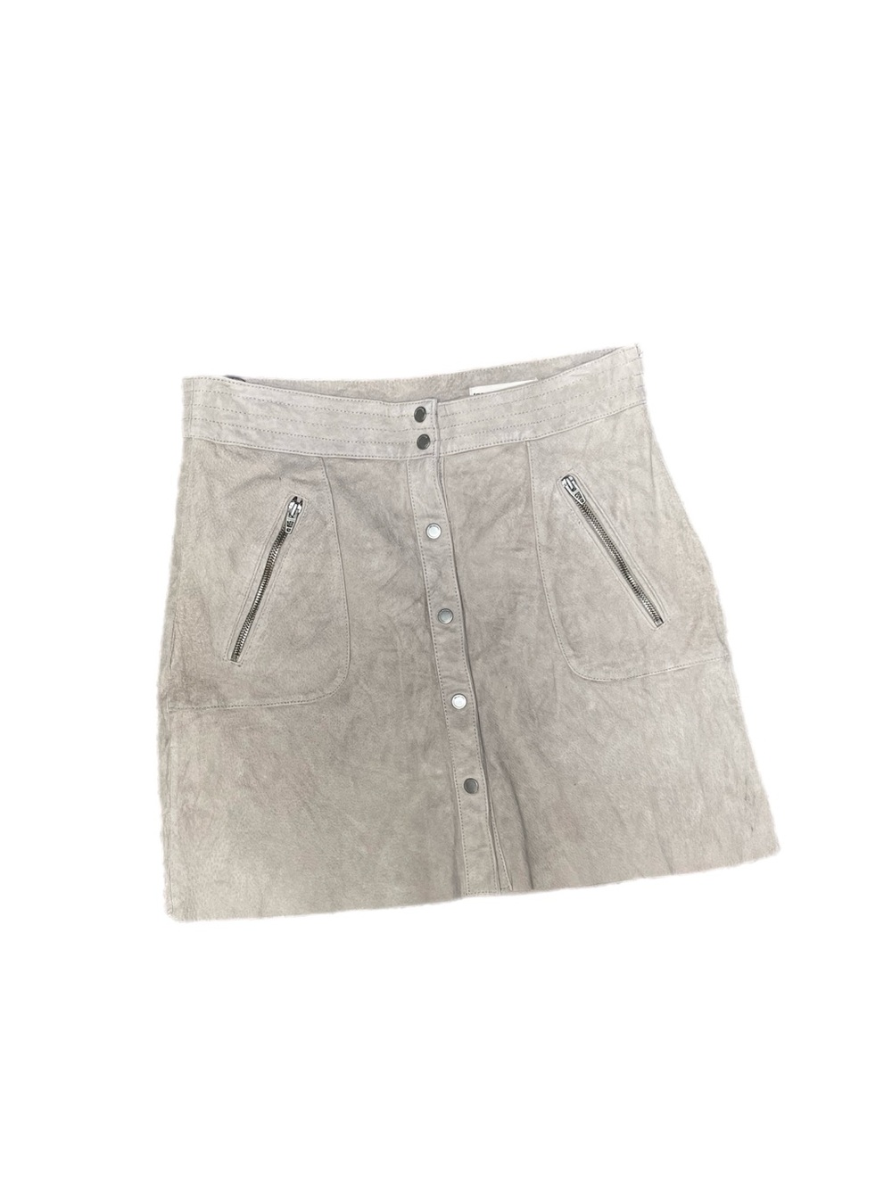 Y2K BLANKNYC 100% Genuine Leather Suede Button-Front Skirt